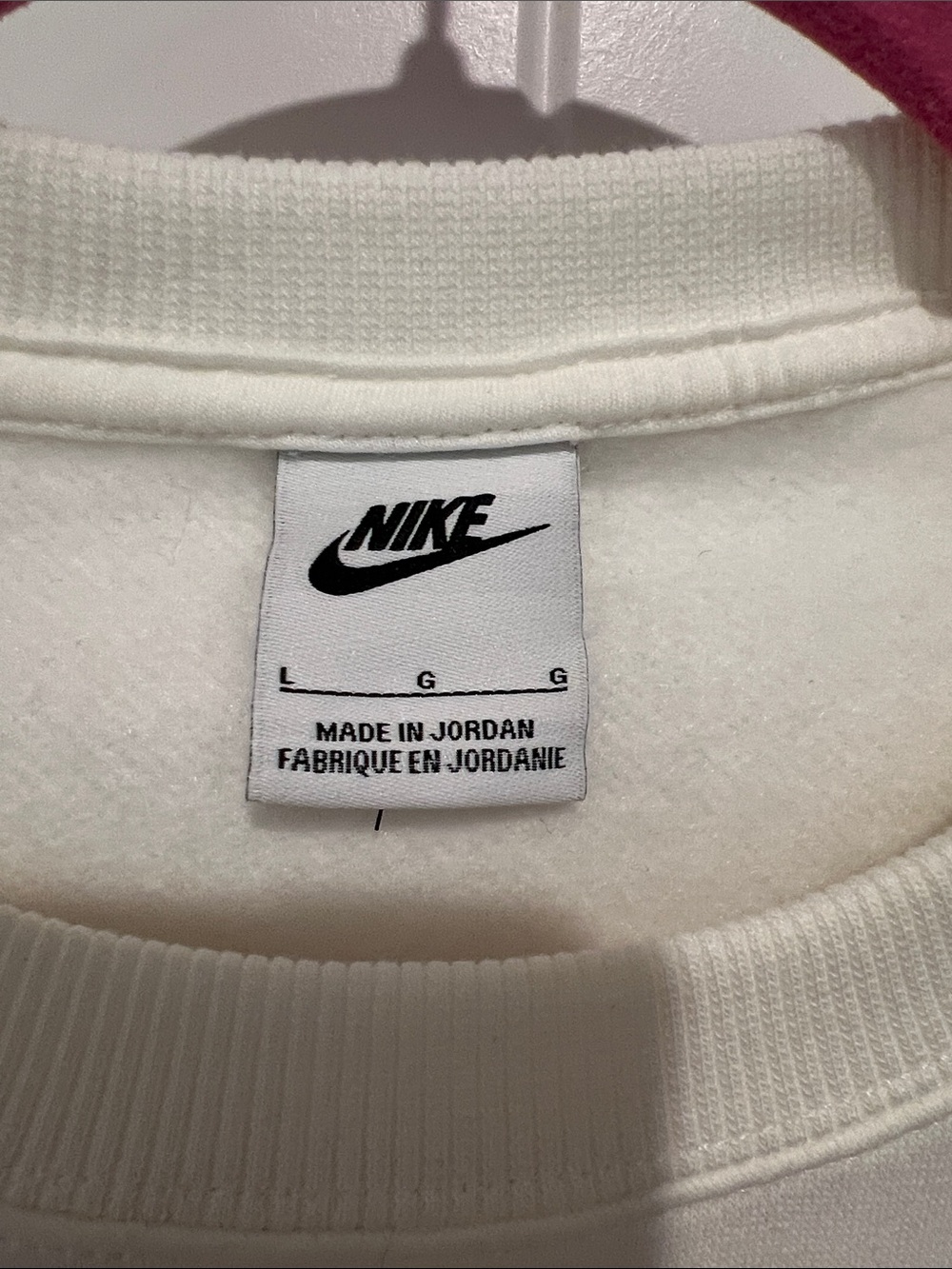 Nike Women’s Cream/Black Minimal Swoosh Crewneck Sweatshirt - Picture 2 of 6